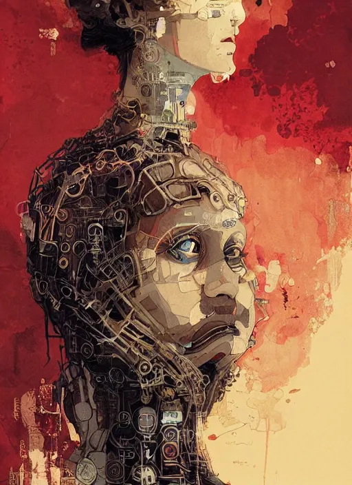 Image similar to marie curie, eun emerging from renaissance italy into a cyberpunk mutiversal realm by conrad roset, nicola samuri, dino valls, m. w. kaluta, jakub rebelka, rule of thirds, seductive look, beautiful