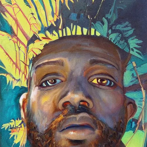 Prompt: This isn't exactly related (maybe I'm splitting the difference between us) but last month my brother and I spent over an hour just gawking at this dude's paintings and illustrations. ESPECIALLY his early work is worth checking out. Do let me know if you find anything you like! His name's brad holland. Here's his website: https://www.bradholland.net/