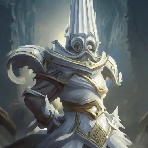 Prompt: a white chess pawn piece, chess piece, chess piece, chess, chess, chess piece, battlefield background, bright art masterpiece artstation. 8 k, sharp high quality artwork in style of jose daniel cabrera pena and greg rutkowski, concept art by tooth wu, blizzard warcraft artwork, hearthstone card game artwork, chess pawn