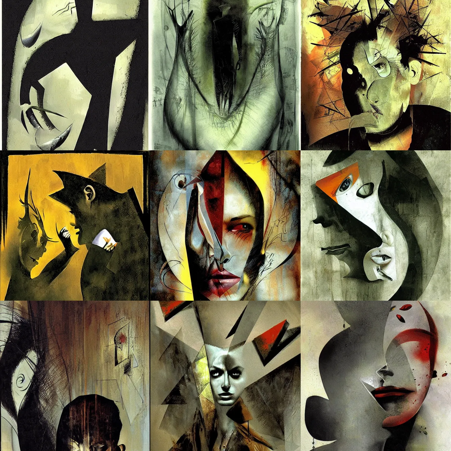 Prompt: untitled, by dave mckean