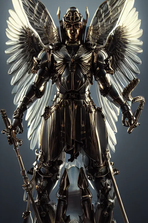 Image similar to archangel micheal by tsuyoshi nagano, illustration, cinematic lighting, hyperdetailed, 8 k, symmetrical, trending on artstation