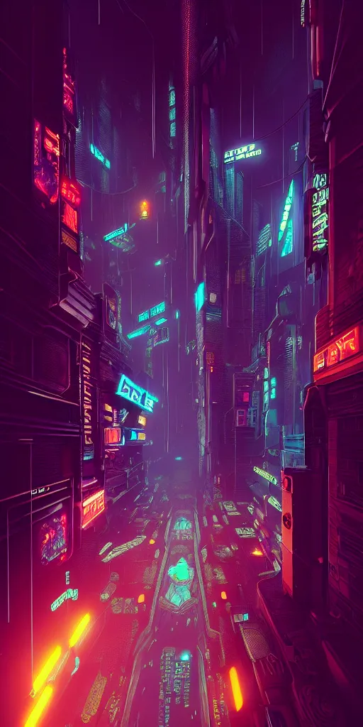 Image similar to epic cyberpunk arcade city : : blade runner, james guilleard, beeple, laurie greasley, dan mcpharlin : : ornate, dynamic, particulate, rich colors, intricate, elegant, highly detailed, centered, artstation, smooth, sharp focus, octane render, 3 d