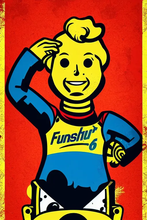 Image similar to fallout 7 6 retro futurist illustration art by butcher billy, sticker, colorful, illustration, highly detailed, simple, smooth and clean vector curves, no jagged lines, vector art, smooth andy warhol style