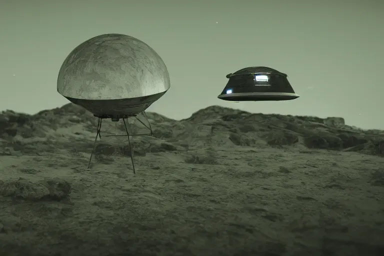 Image similar to leaked top secret footage of an ufo, vintage old shot with an old camera, intricate details, eerie, highly detailed, photorealistic, octane render, 8 k, unreal engine.