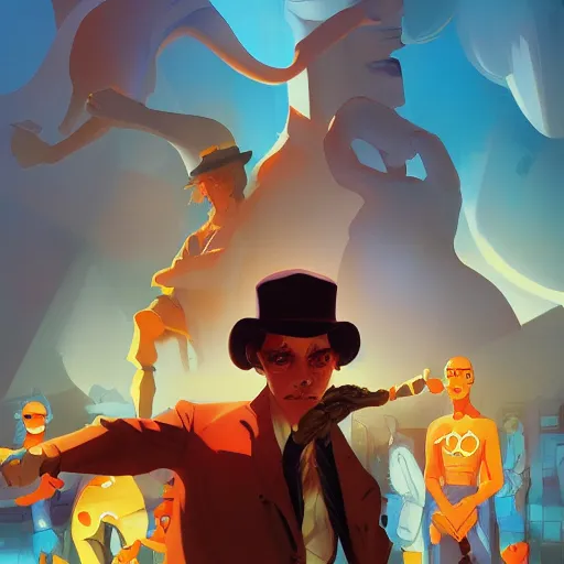 Prompt: hero world a clockwork orange 1 9 7 1, behance hd by jesper ejsing, by rhads, makoto shinkai and lois van baarle, ilya kuvshinov, rossdraws global illumination