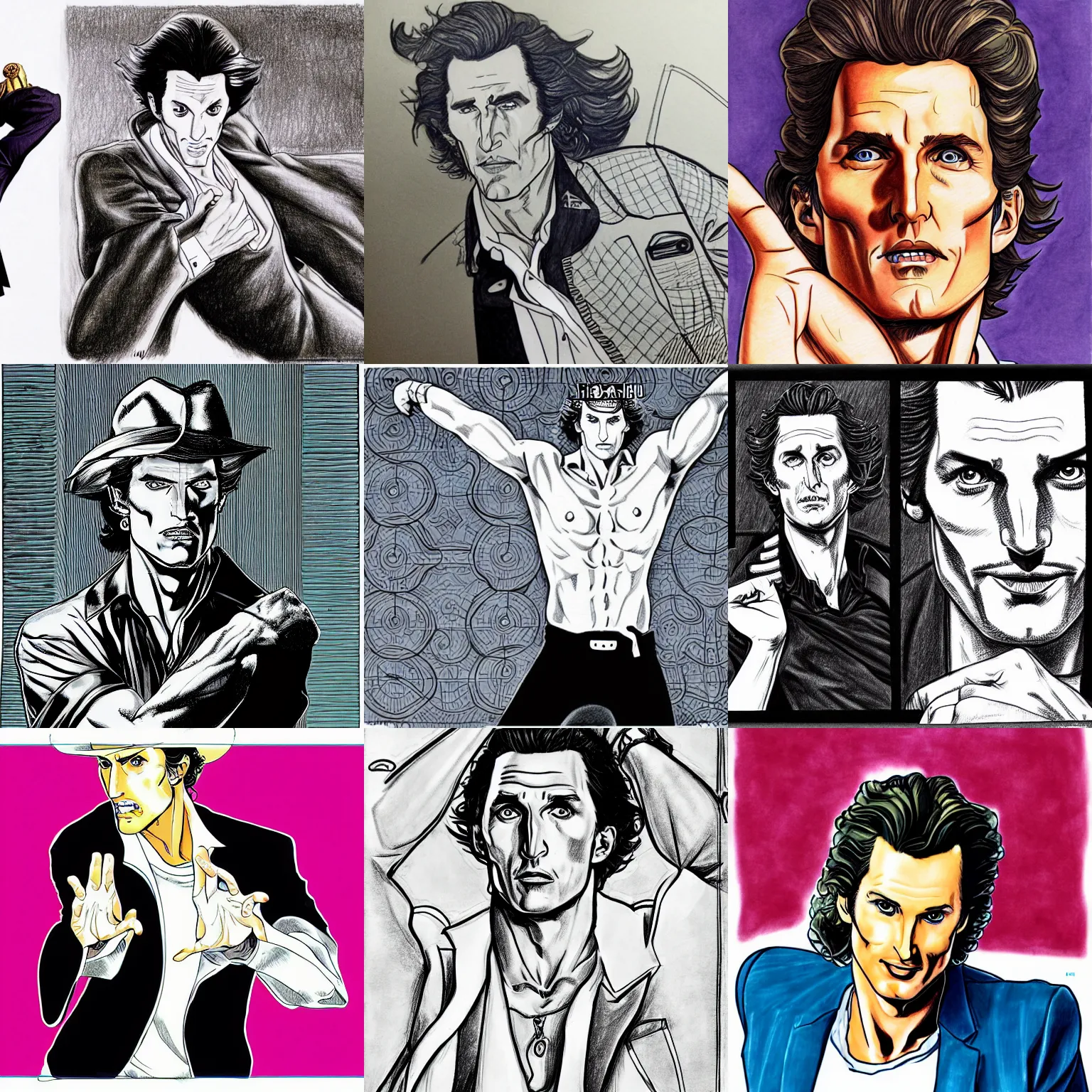 Drawings of Jojo Poses