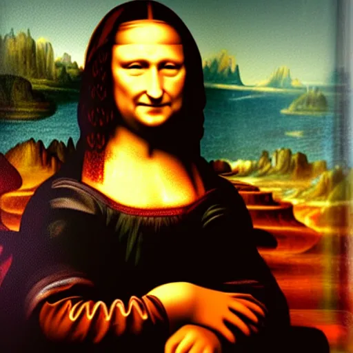Prompt: mark zuckerberg painted as mona lisa, accurate zuck face, oil on canvas