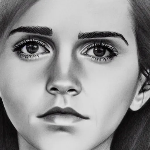 Prompt: extremely ultra highly detail pencil sketch drawing of emma watson,