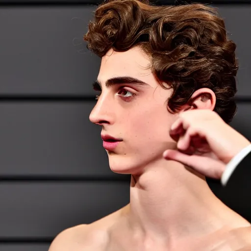 Image similar to timothee chalamet blowing a kiss