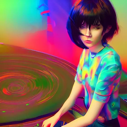 Image similar to psychedelic liquids, colorful, cinematic, by wlop, by ilyu kuvshinov, super detailed, unreal engine 5