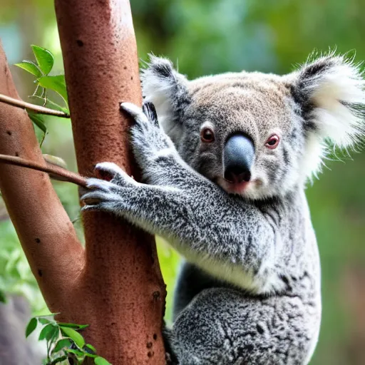 Image similar to koala mixed with tiger