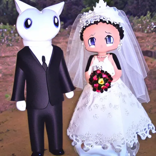 Prompt: Reshiram and me at our wedding.