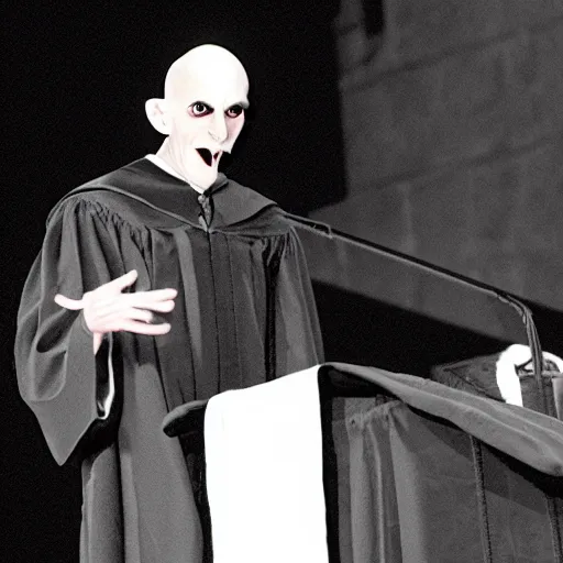 Image similar to nosferatu gives university graduation speech