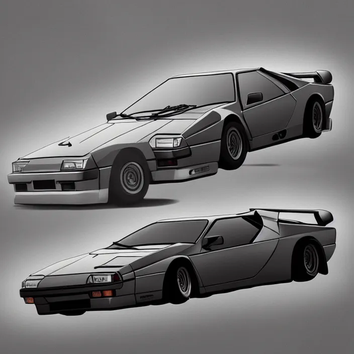 Prompt: photography, ae 8 6, countach, kyza saleem, realistic, 4 k, sharp, detailed