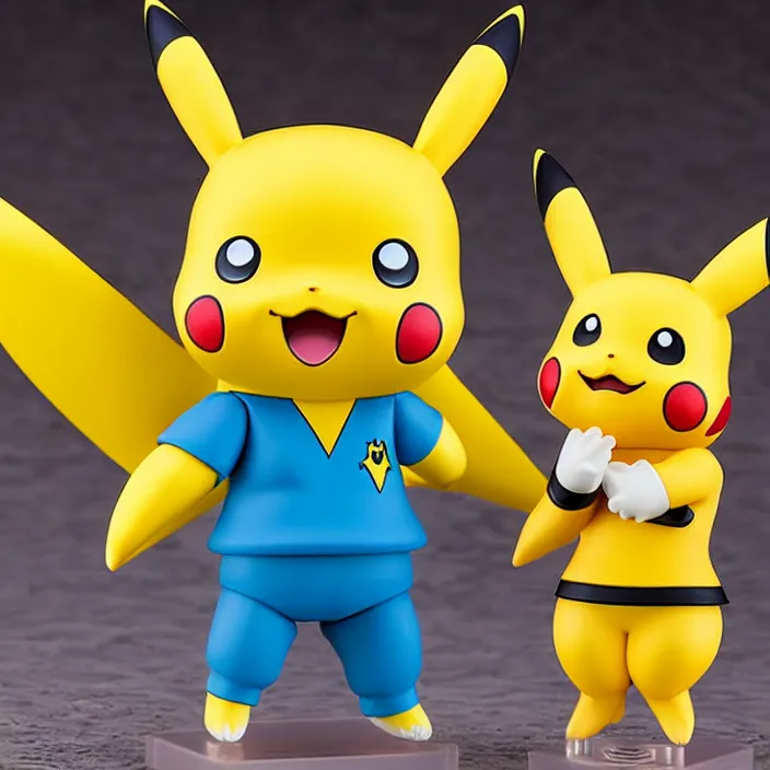 Image similar to Pikachu, An anime Nendoroid of Pikachu, figurine, detailed product photo