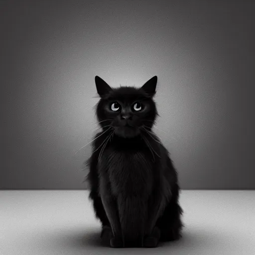 Prompt: Black cat, octane render, realistic lighting