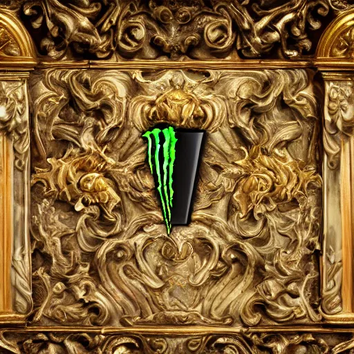 Image similar to A new drink from monster energy in the Baroque style 4k