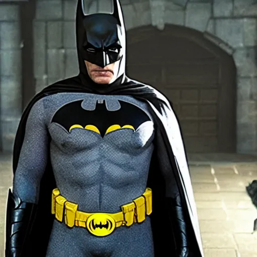 Image similar to still frame from upcoming blockbuster batman film with george washington as batman