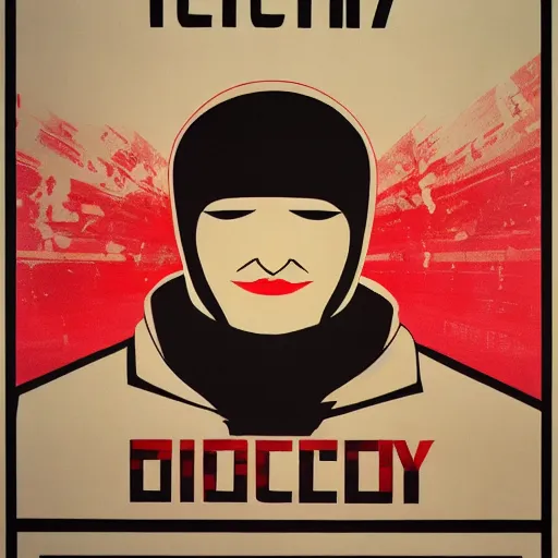 Prompt: Soviet era propaganda poster for fsociety from television show Mr Robot (2015)