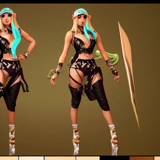 Image similar to character sheet of beautiful KDA akali (wild rift). 3d render, octane render, realistic, highly detailed, trending on artstation, 4k, trending on artstation, pixar, cgsociety, unreal engine 5, redshift render, trending on artstation, blender, behance, cg W- 1600