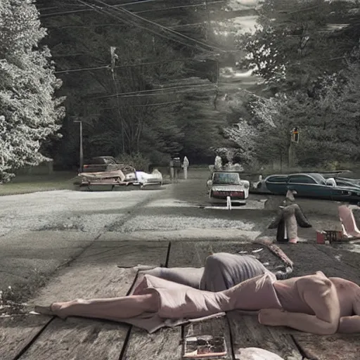 Image similar to artwork by Gregory Crewdson