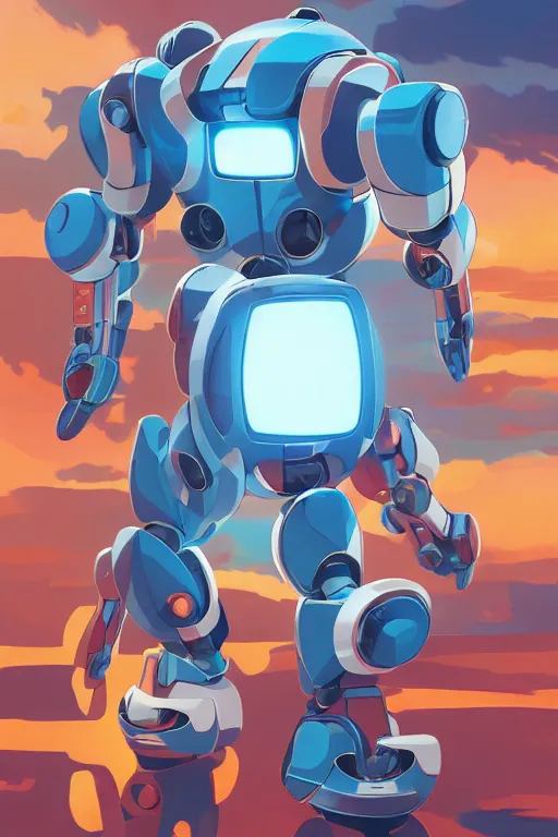 Image similar to metabots medabots medarotto medarot robot minimalist comics, behance hd by jesper ejsing, by rhads, makoto shinkai and lois van baarle, ilya kuvshinov, rossdraws global illumination ray tracing hdr radiating a glowing aura