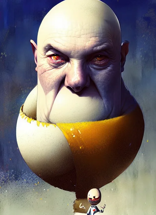 Image similar to portrait of the humpty dumpty by greg rutkowski