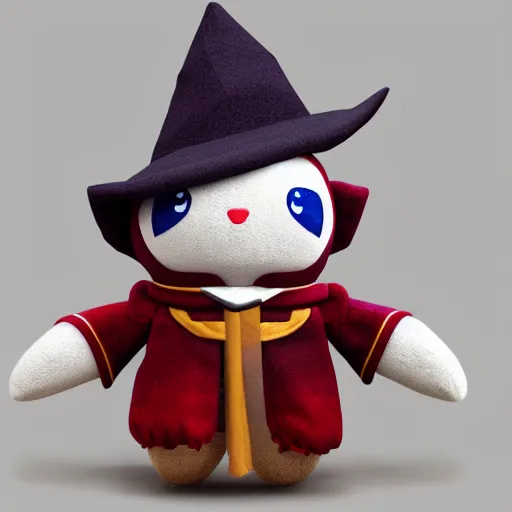 Image similar to cute fumo plush of a wizard student who accidentally set fire to an entire magical castle, stressed, fire, particle simulation, vray