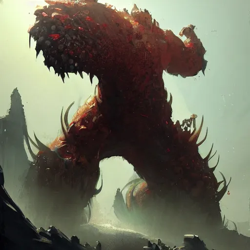 Prompt: big monster, 8 k, trending on artstation by tooth wu and greg rutkowski