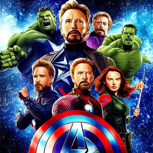 Prompt: avengers movie poster, style of van gogh