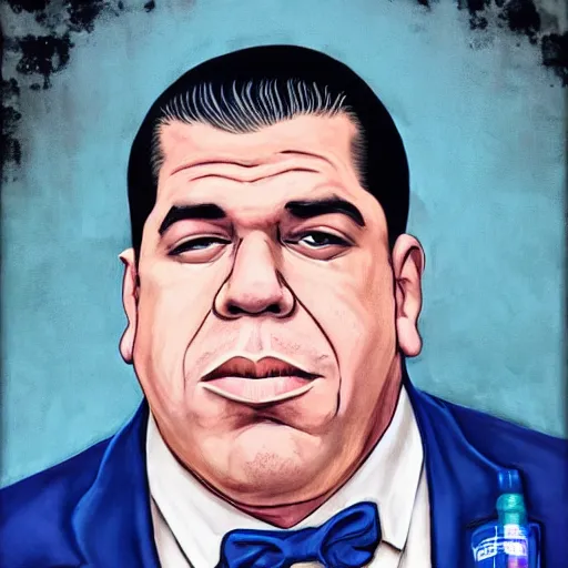 Prompt: Portrait of Joey Diaz as a godfather