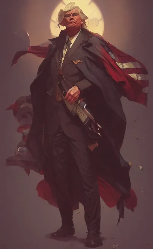 Image similar to a personification of the united states of america, highly detailed, digital painting, artstation, concept art, sharp focus, illustration, art by greg rutkowski and alphonse mucha