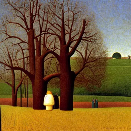 Prompt: by grant wood