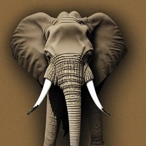 Image similar to an elephant as dust in the air, digital art