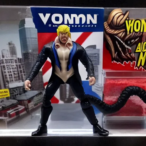 Image similar to a venom trump action figure by Hasbro