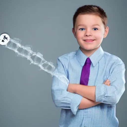 Image similar to corporate portrait, junior sales executive eager to crush targets and make it rain, professional studio lighting