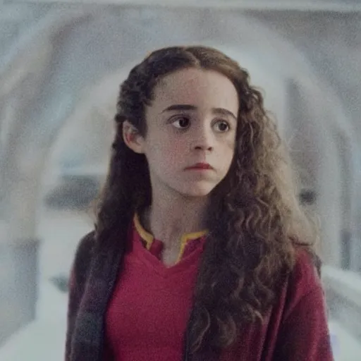 Image similar to film still of Hermione Granger.