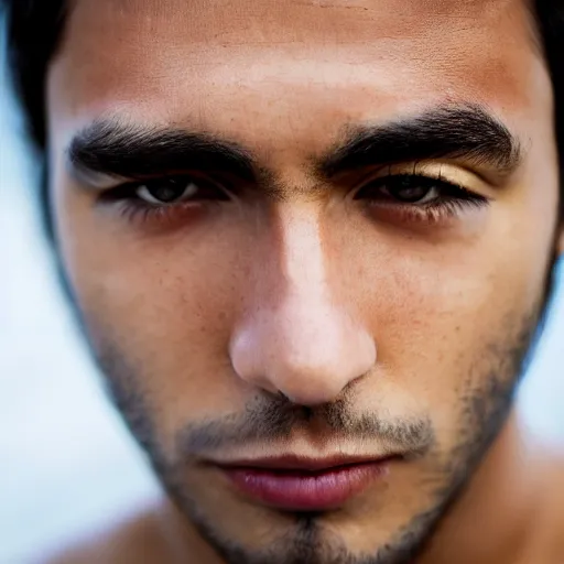 Image similar to portrait of a beautiful light complexion Colombian male model By Emmanuel Lubezki