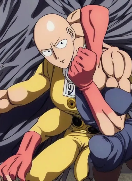 ripped shirtless saitama one punch man instagram, Stable Diffusion