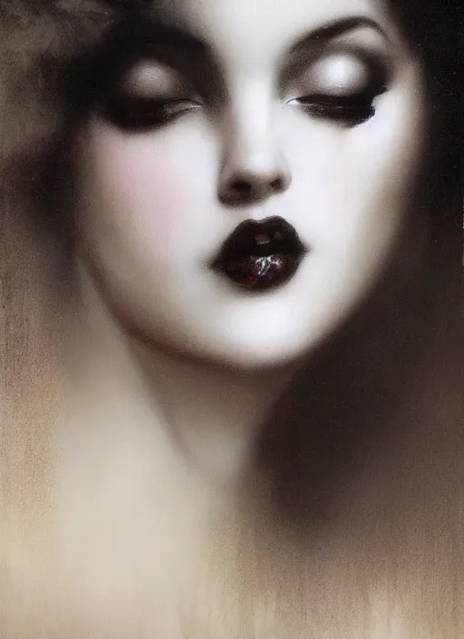 Image similar to gothic princess closeup face portrait. by casey baugh, by william - adolphe bouguerea, by rolf armstrong, highly detailded