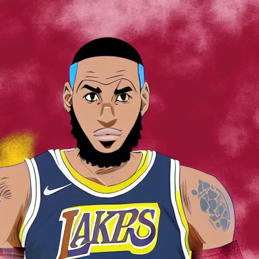 Image similar to anime LeBron James