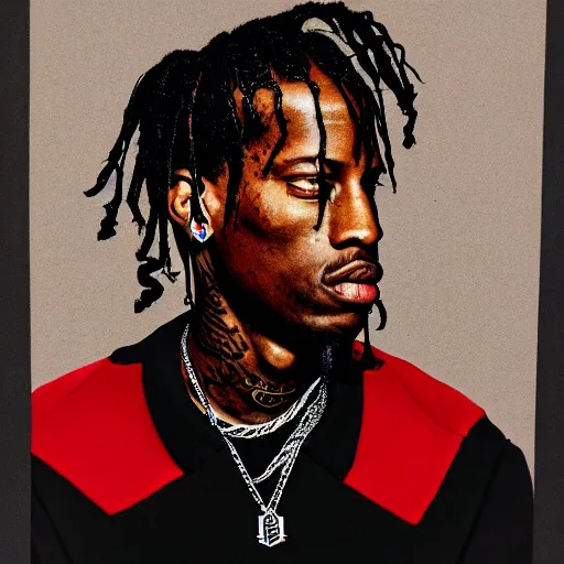 Image similar to a portrait of Travis Scott