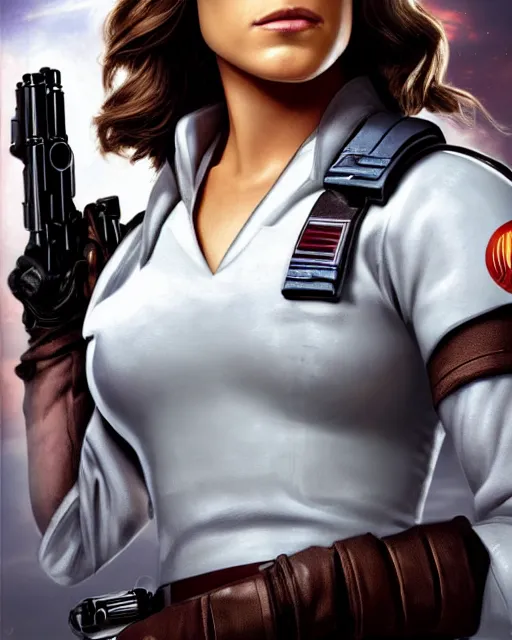 Image similar to beautiful jaina solo from star wars legends, beautiful jaina solo, without lightsaber, movie, hyper realistic, hollywood promotional image, imax, 8 k