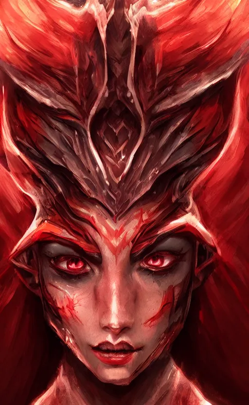 Image similar to face portrait of dragon kin woman, with pretty red ruby eyes, dynamic lighting, fantasy concept art, trending on art station, stunning visuals, creative, cinematic, ultra detailed