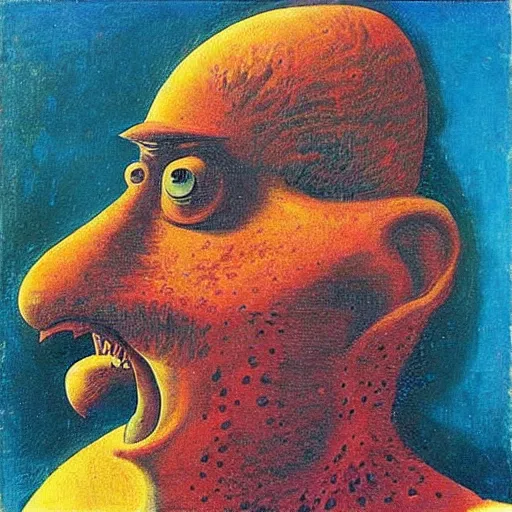 Prompt: “a Max Ernst painting of the Troll from Ernest Scared Stupid”