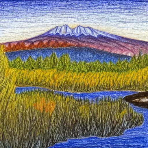 Drawing Easy Mountain Scenery/Beautiful Nature Drawing easy with Pencil  Color - YouTube