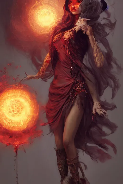 Image similar to beautiful girl necromancer, witch - doctor covered with velvet exploding into organic velvet, angels, 3 d render, hyper realistic detailed portrait, holding magic ball, ruan jia, wlop. scifi, fantasy, hyper detailed, octane render, concept art, peter mohrbacher