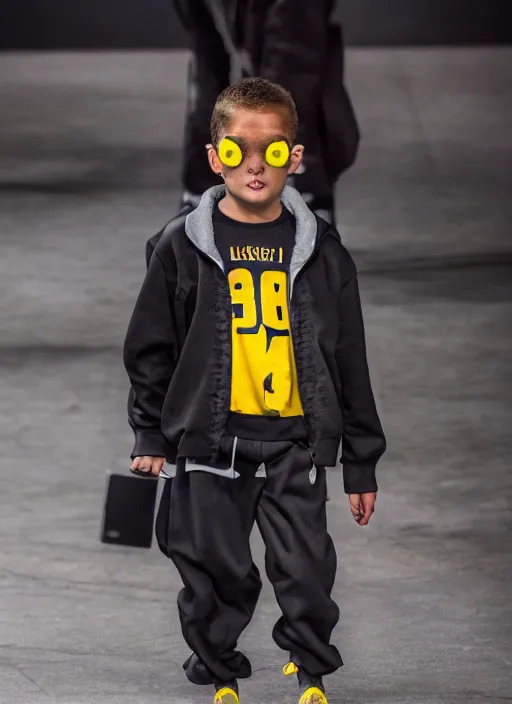 Image similar to hyperrealistic and heavy detailed air jordan runway show of bart simpson, leica sl 2 5 0 mm, vivid color, high quality, high textured, real life
