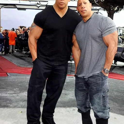 KREA - Vin Diesel raising an eyebrow, just like the Rock did