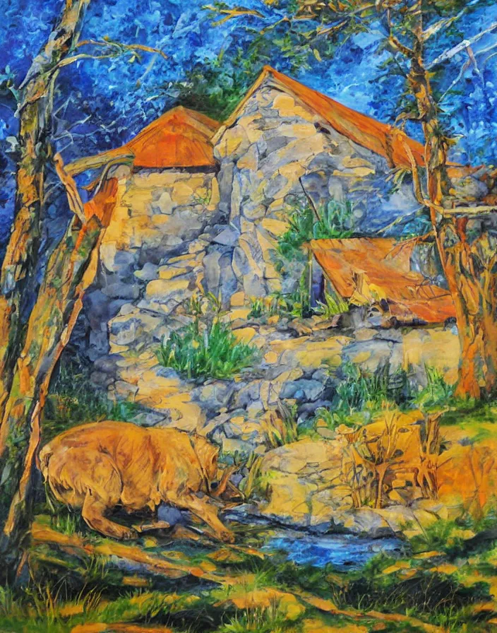 Image similar to Lodge art